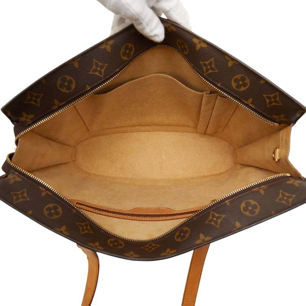 LOUIS VUITTON Authentic Brown Monogram Leather Tote Bag - Picture 10 of 12